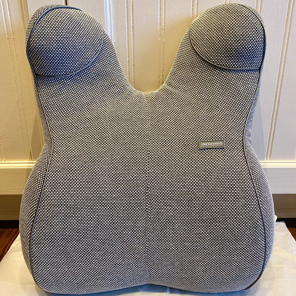 Comfy Back Support Ergonomic memory foam Pillow with adjustable strap Back Pain